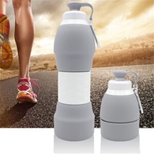 Folding Water Bottle 580ml Portable Silicone Travel Bottle